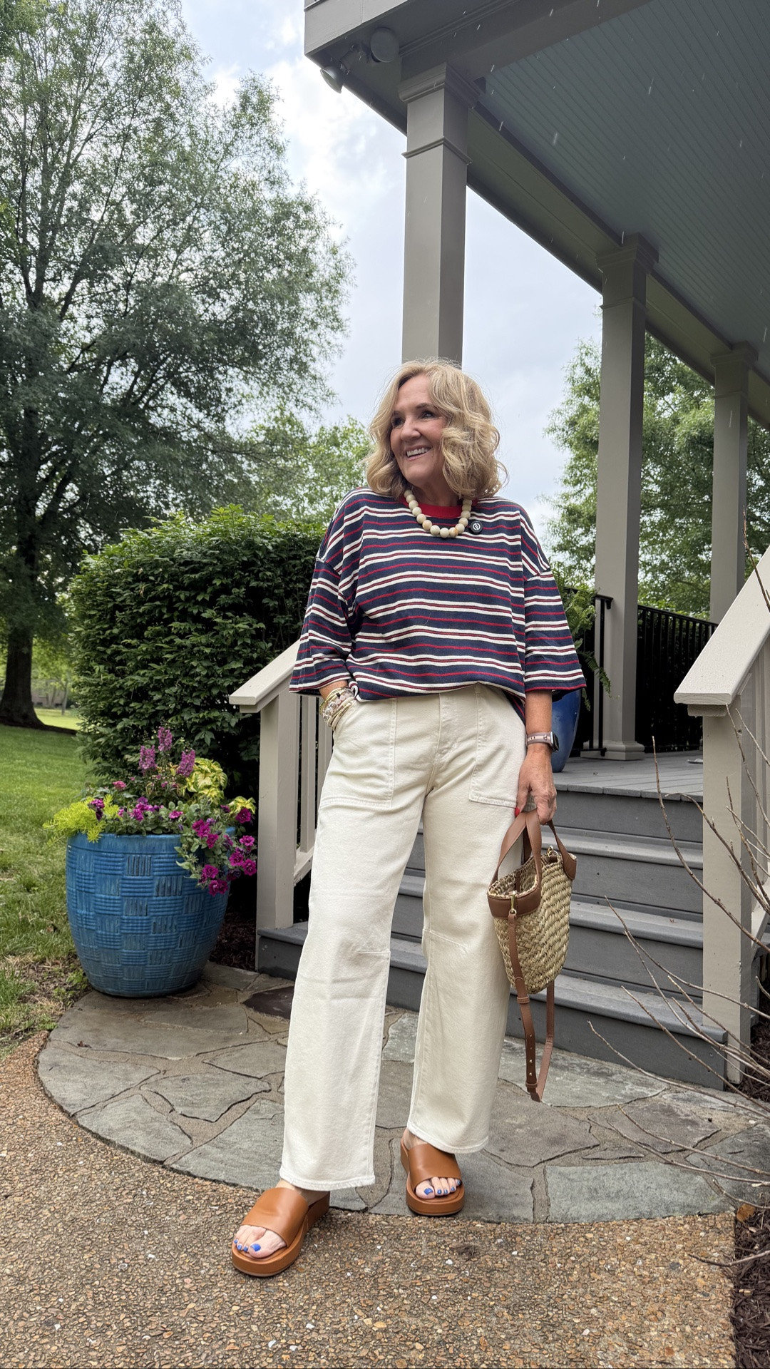 New arrivals! Most on the casual side. 15% off reg price items with code NANETTE15 Good on one order 
Wearing  my regular size medium or 8 or 29. 
Only sizing note would be the Becca jeans size up if inbetween. And the striped knit is clearly oversized but I love it. 
Red and cream crochet I would prefer a larger size 
Don’t miss the shoes!!! So cushy.

#LTKSeasonal #LTKootd #LTKOver40