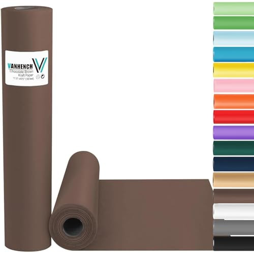 Chocolate Brown Wrapping Paper 17.5"×963" (80/1/4FT), Art Craft Paper, Christmas Wrapping Paper, Kraft Paper Roll for Men Boys, Gift Wrapping Bouquet Flower Paper, Bulletin Board Paper 80GSM 55LB | Amazon (US)