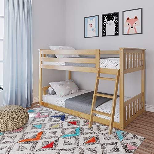 Amazon.com: Max & Lily Low Bunk Bed, Twin, Natural : Home & Kitchen | Amazon (US)