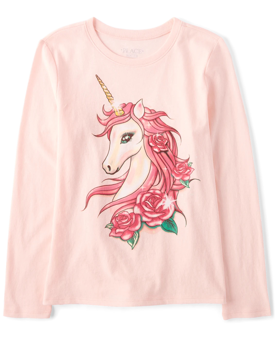 Girls Unicorn Flowers Graphic Tee - pink | The Children's Place