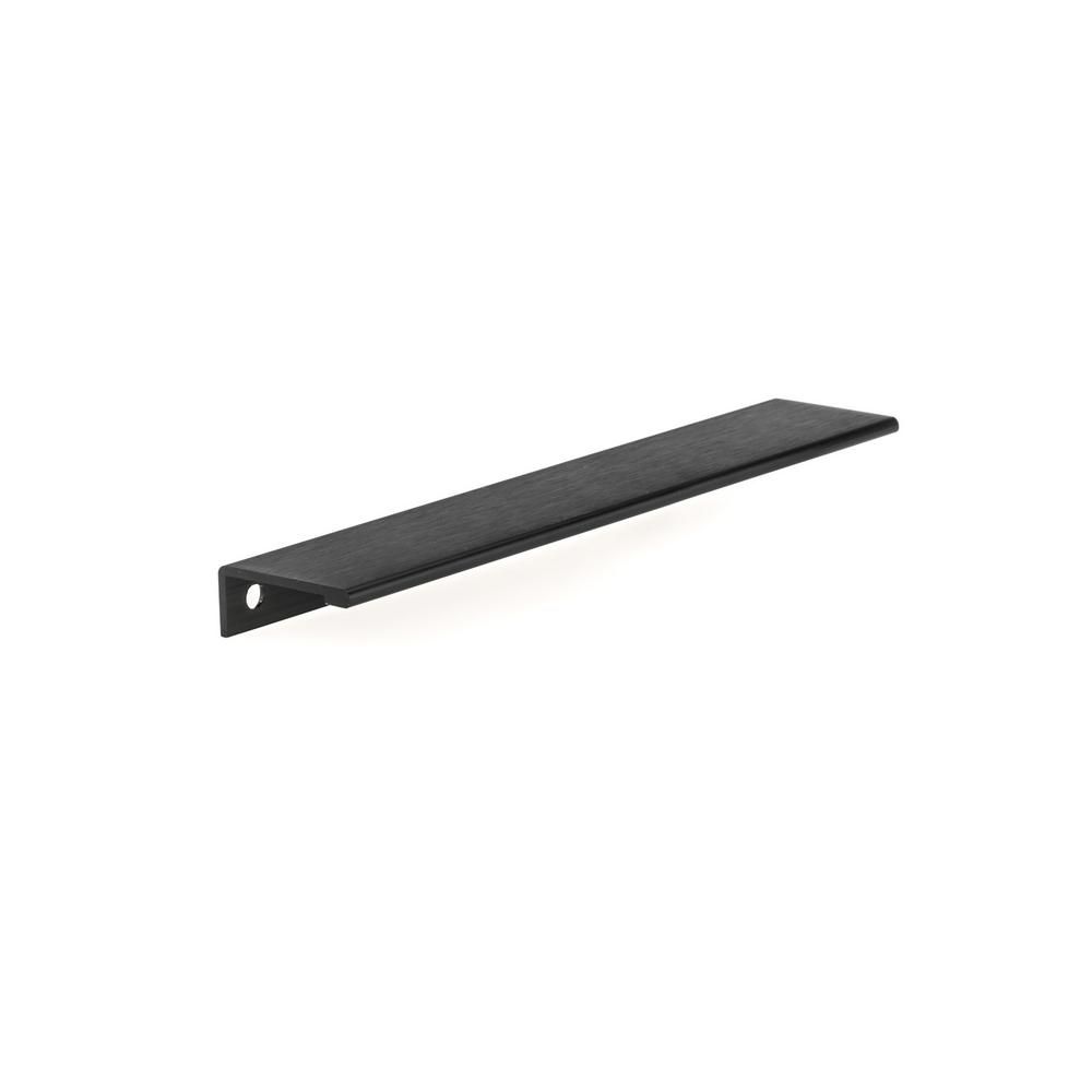 7-9/16 in. (192 mm) Brushed Black Contemporary Drawer Edge Pull | The Home Depot