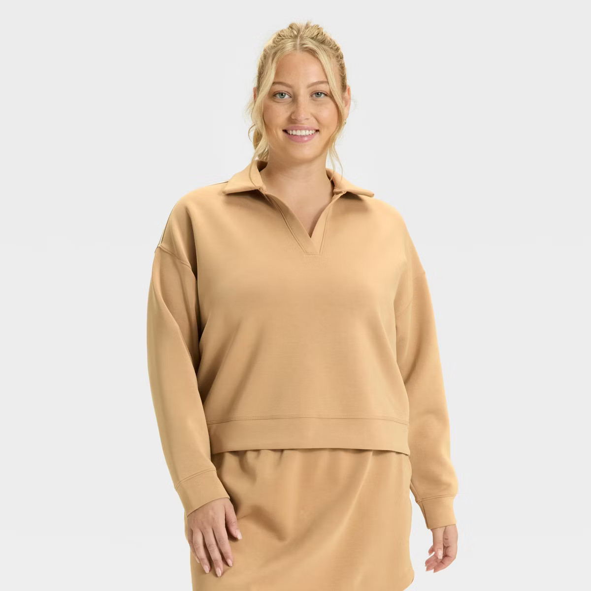 Women's Airy Sleek Polo Sweatshirt - All In Motion™ | Target