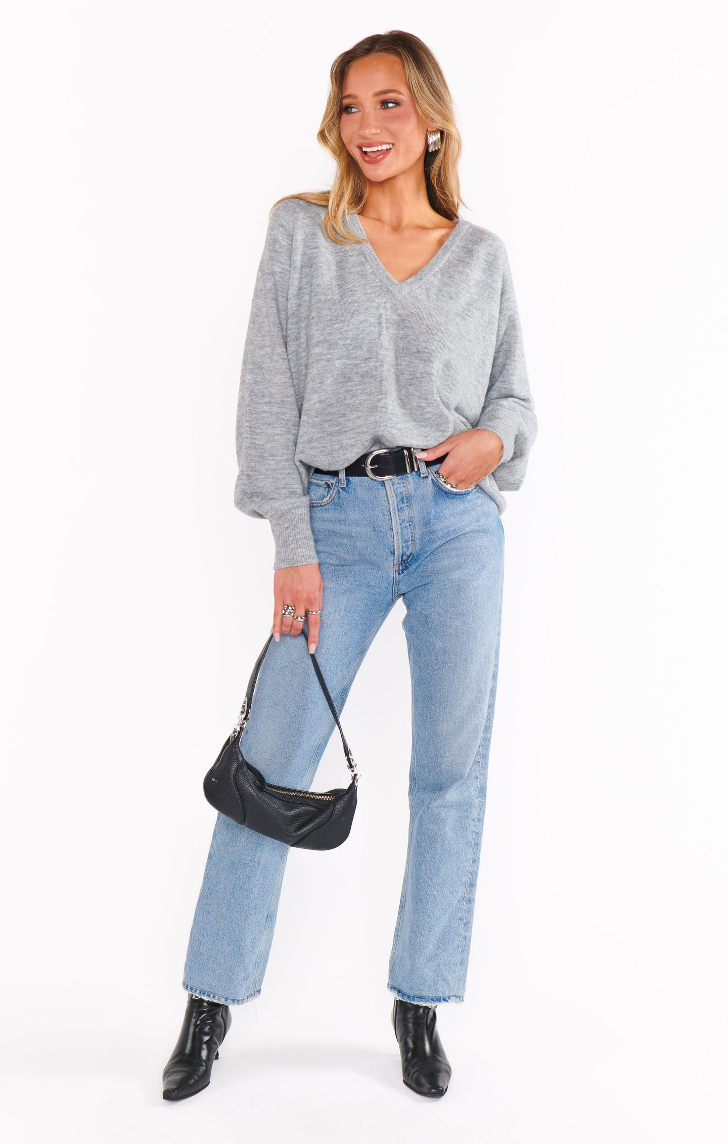 Anything Goes Sweater ~ Heather Grey Knit | Show Me Your Mumu