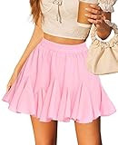 Avidlove Women's Pleated Skater Skirt Basic Casual High Waisted Ruffles Flared Mini Lingerie Skir... | Amazon (US)