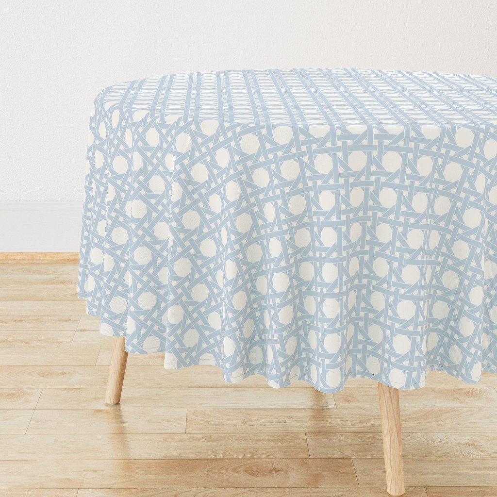 Geometric Cane Weave - Soft Light Blue - Medium Tablecloth | Spoonflower | Spoonflower
