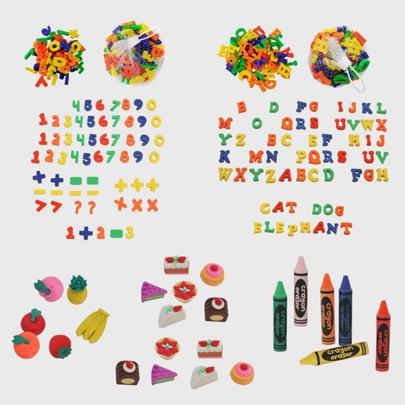 Reward Erasers with Alphabet and Numbers - Bullseye's Playground™ | Target