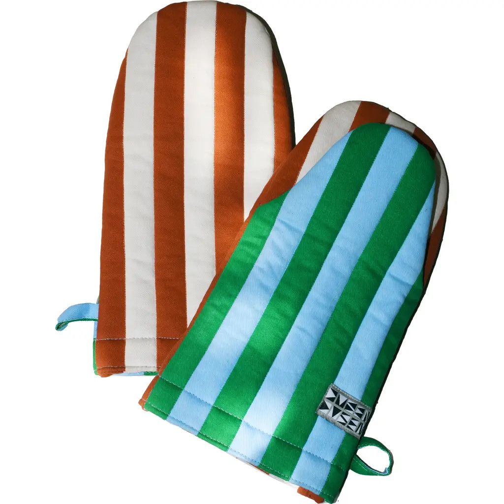 Dusen Dusen Stripe Oven Mitt in Broccoli at Nordstrom | Nordstrom