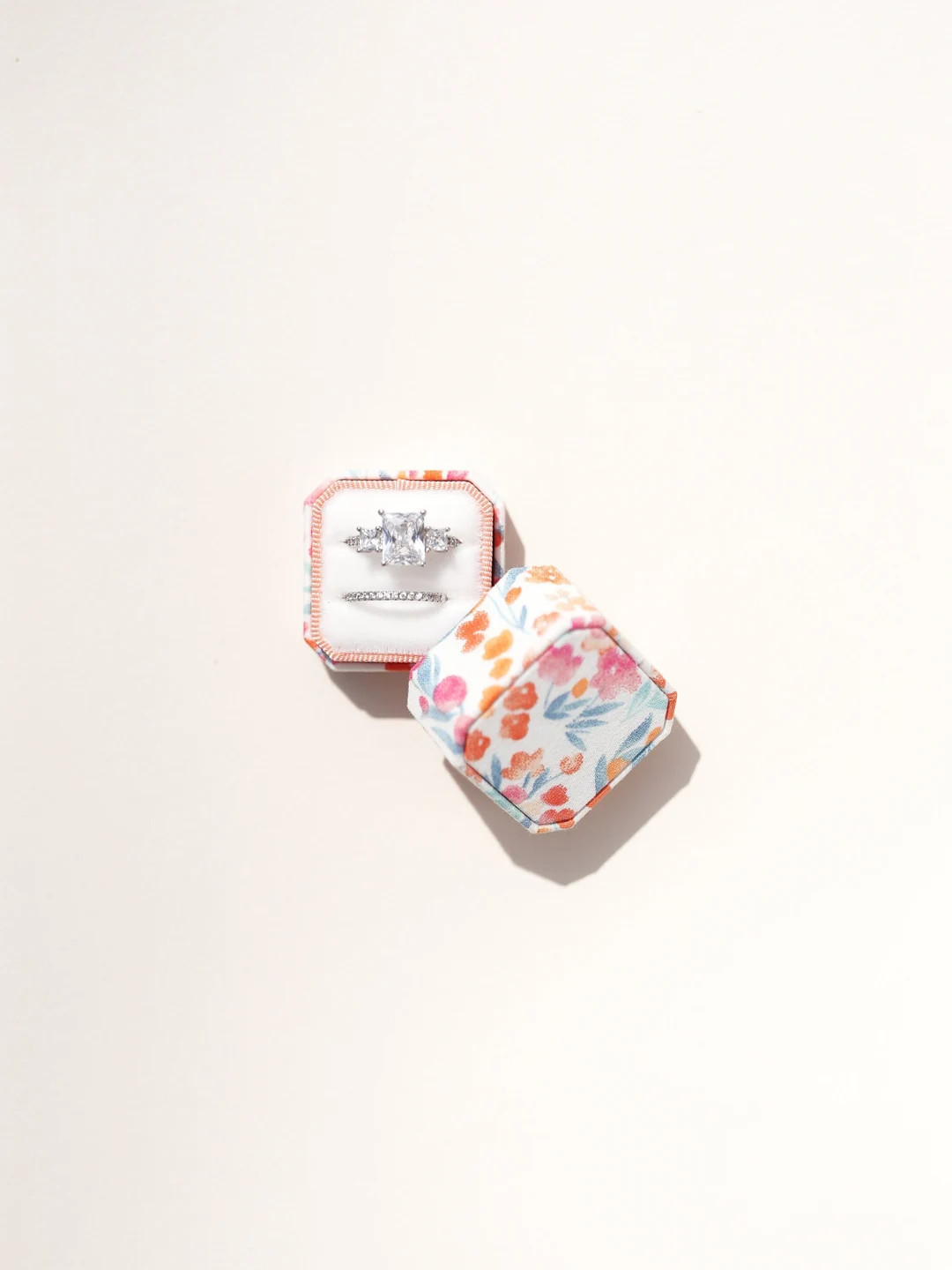 Floral Ring Box Linen Ring Box Unique Engagement Ring Box - Etsy | Etsy (US)