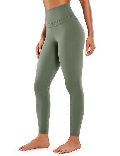 CRZ YOGA Women's Naked Feeling I Workout Leggings 28 Inches - High Waisted Full-Length Yoga Pants Grey Sage Medium | Amazon (US)