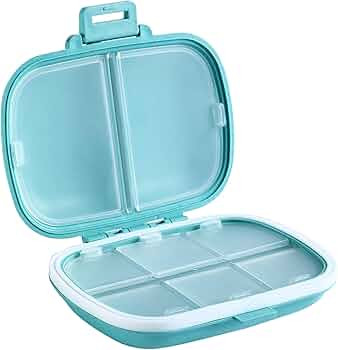 Holii Travel Pill Organizer, 8 Compartments Portable Pill Case, Daily Pill Box to Hold Vitamins, ... | Amazon (US)