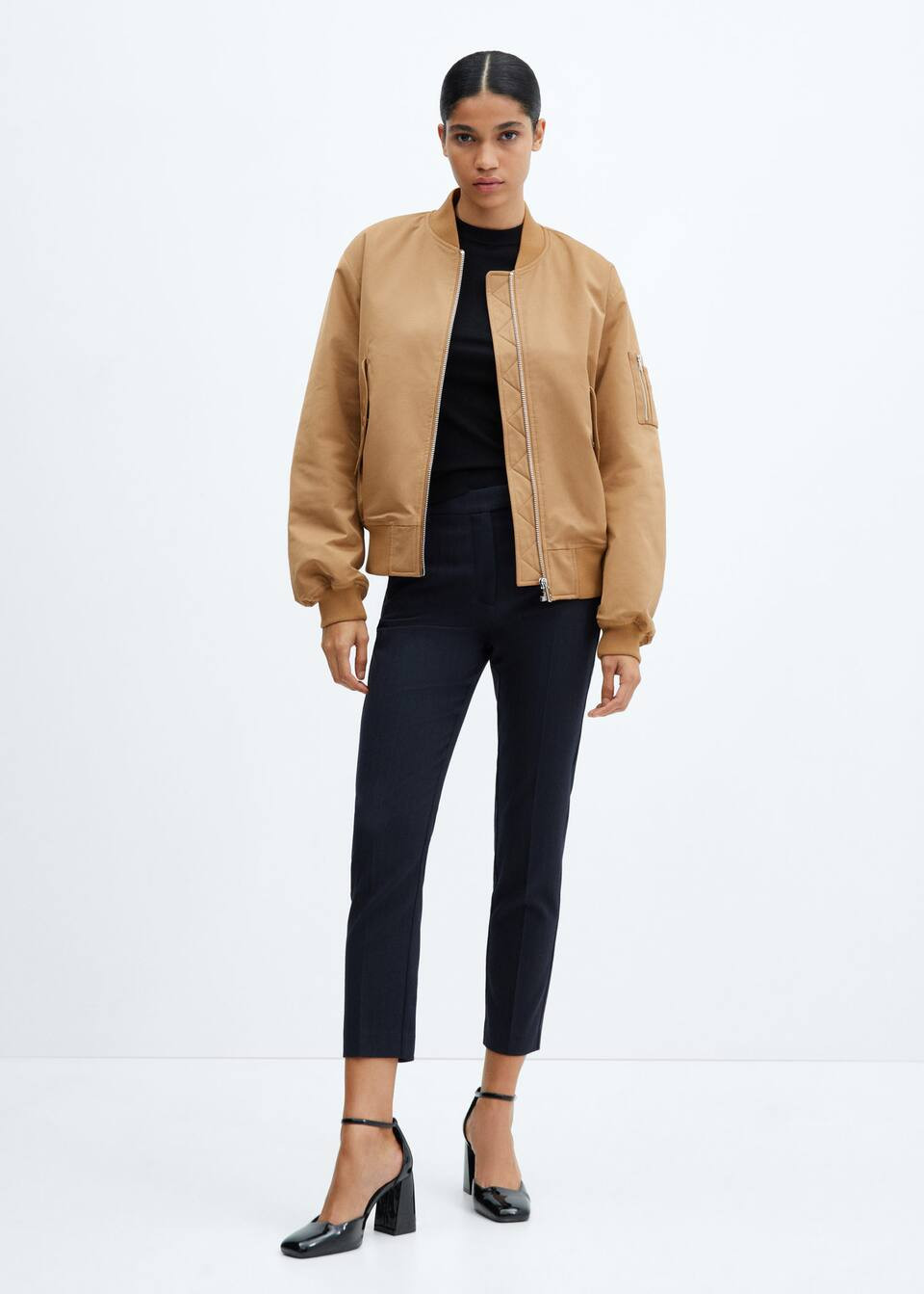 Oversized bomber jacket -  Women | Mango USA | MANGO (US)