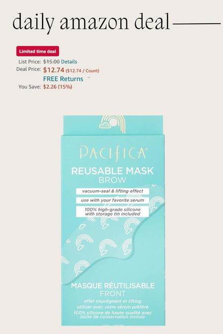 Daily Amazon deal: reusable brow mask 

Forehead wrinkles, beauty, overnight mask, daily mask, wrinkles 

#LTKbeauty #LTKsalealert