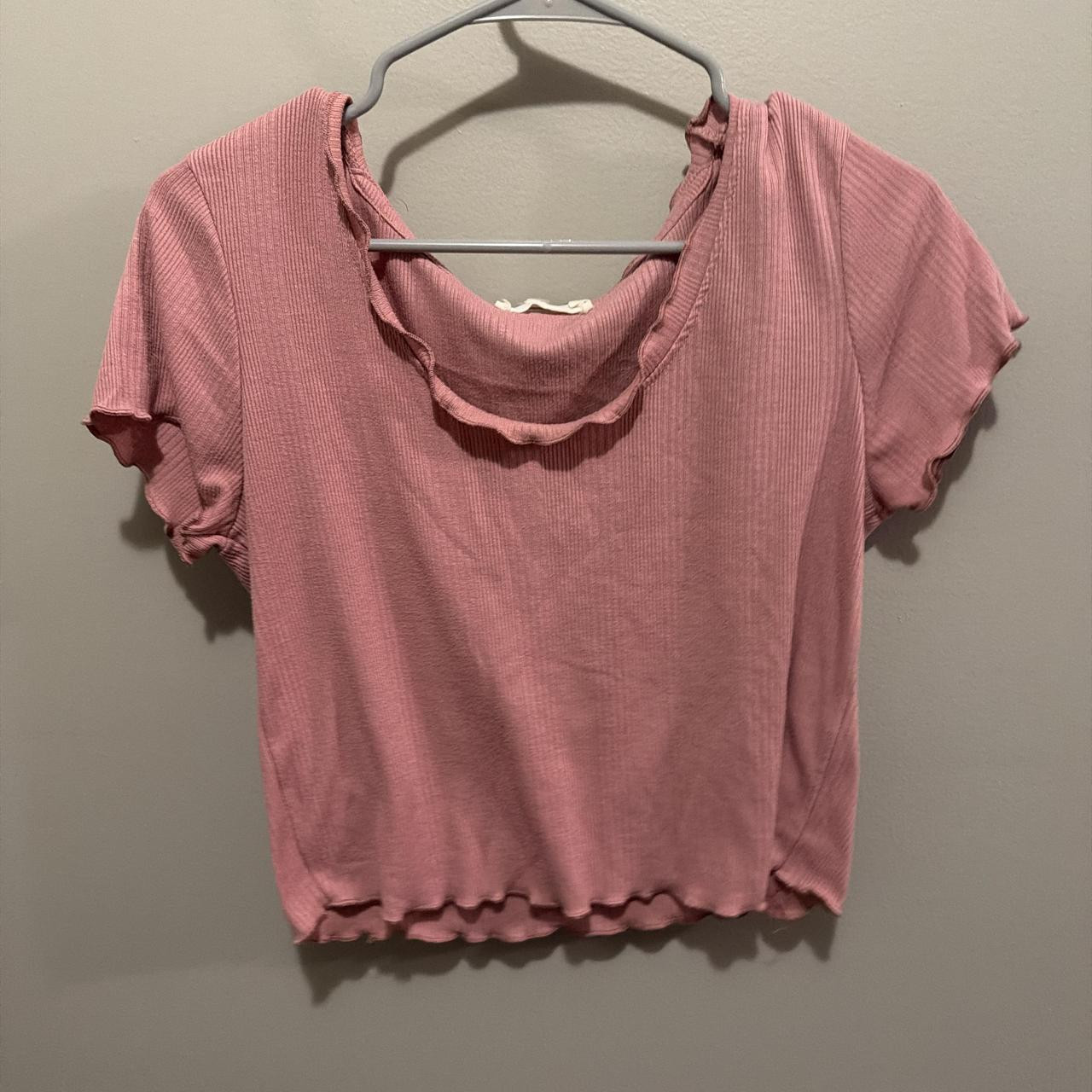 Pink Rose Women's Blouse - Pink - L | Depop US
