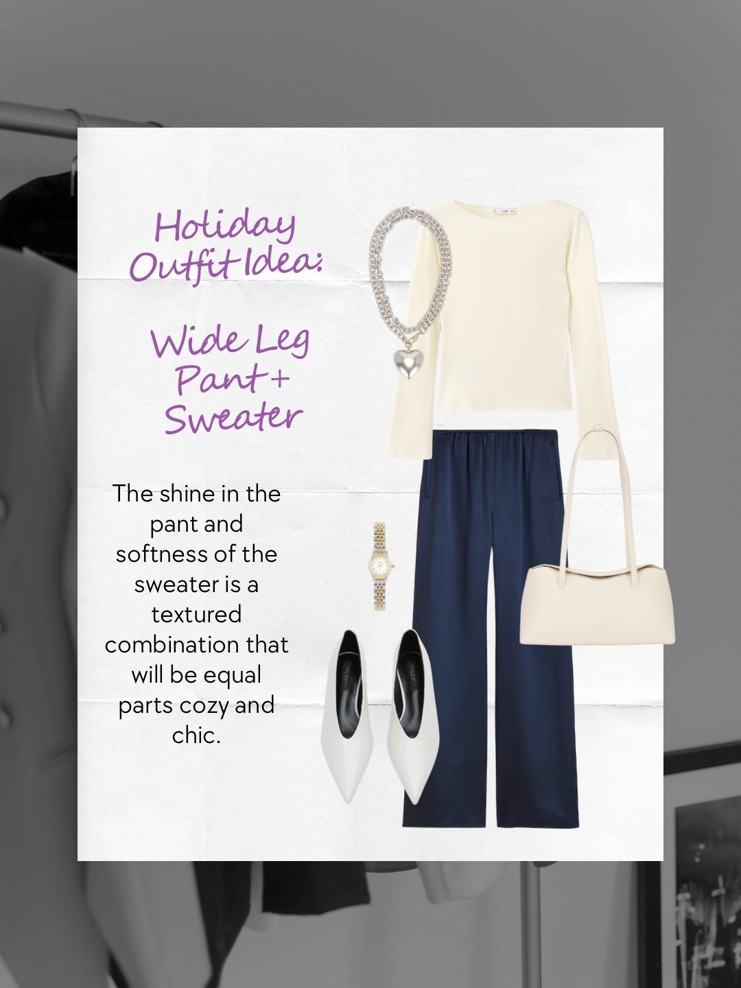 A silk pull on pant is perfect for the holidays and the new “it” pant so can be re-styled many ways, too! Pair it with a sweater and kitten heel and will look so elevated 

#LTKSeasonal #LTKHoliday #LTKOver40