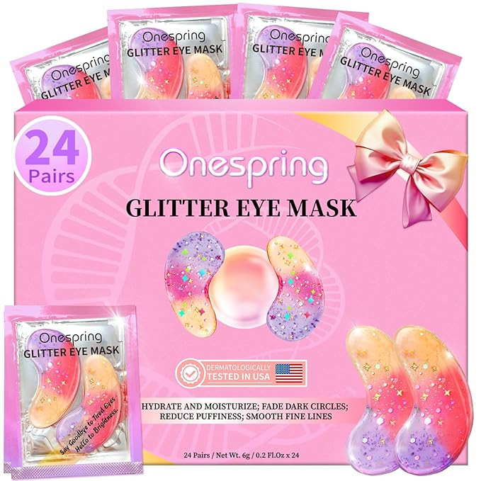 Eye Masks (24 Pairs) - Gift for Her - Under Eye Patches for Dark Circles, Puffiness, Wrinkles, So... | Amazon (US)