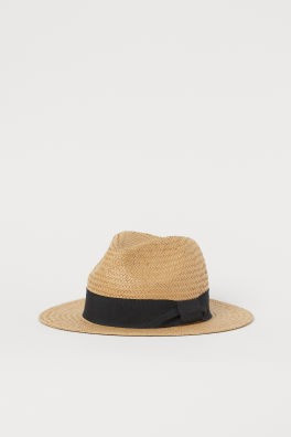 Straw Hat with Grosgrain Band | H&M (US + CA)