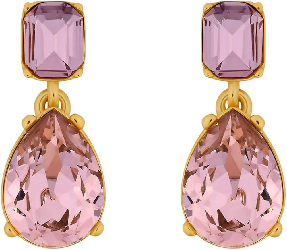 Amazon.com: Oscar de la Renta, Crystal Drop Earrings, One Size, Iris : Amazon Luxury | Amazon (US)