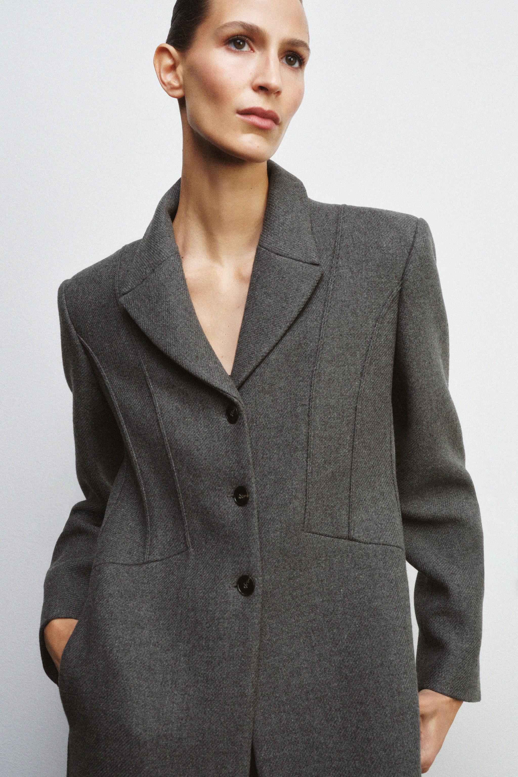 FITTED COAT WITH MANTECO WOOL ZW COLLECTION LIMITED EDITION | Zara US