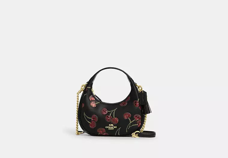 Coach Outlet Carmen Crossbody Bag With Cherry Print - Black, Size: Mini | Coach Outlet US