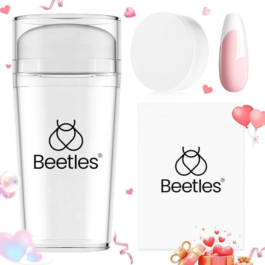 Beetles Nail Stamp 3Pcs Silicone French Tip Nail Stamp Kit with Replacement Nail Stamper Heads an... | Amazon (US)