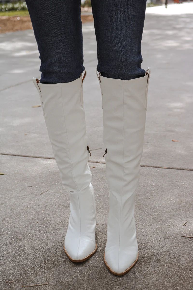 Birkin Boot in White | lauren nicole
