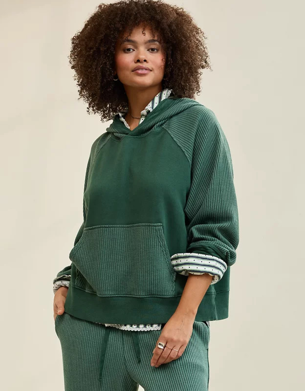 Aerie Essential Waffle Hoodie | Aerie