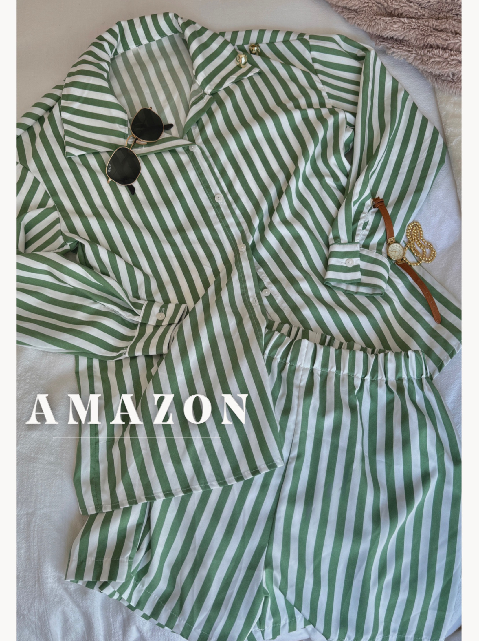 Obsessed with this striped matching set from Amazon!! The perfect summer fit 🌞

#LTKStyleTip