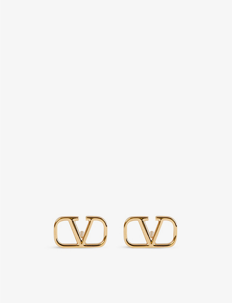 VLOGO gold-toned brass earrings | Selfridges
