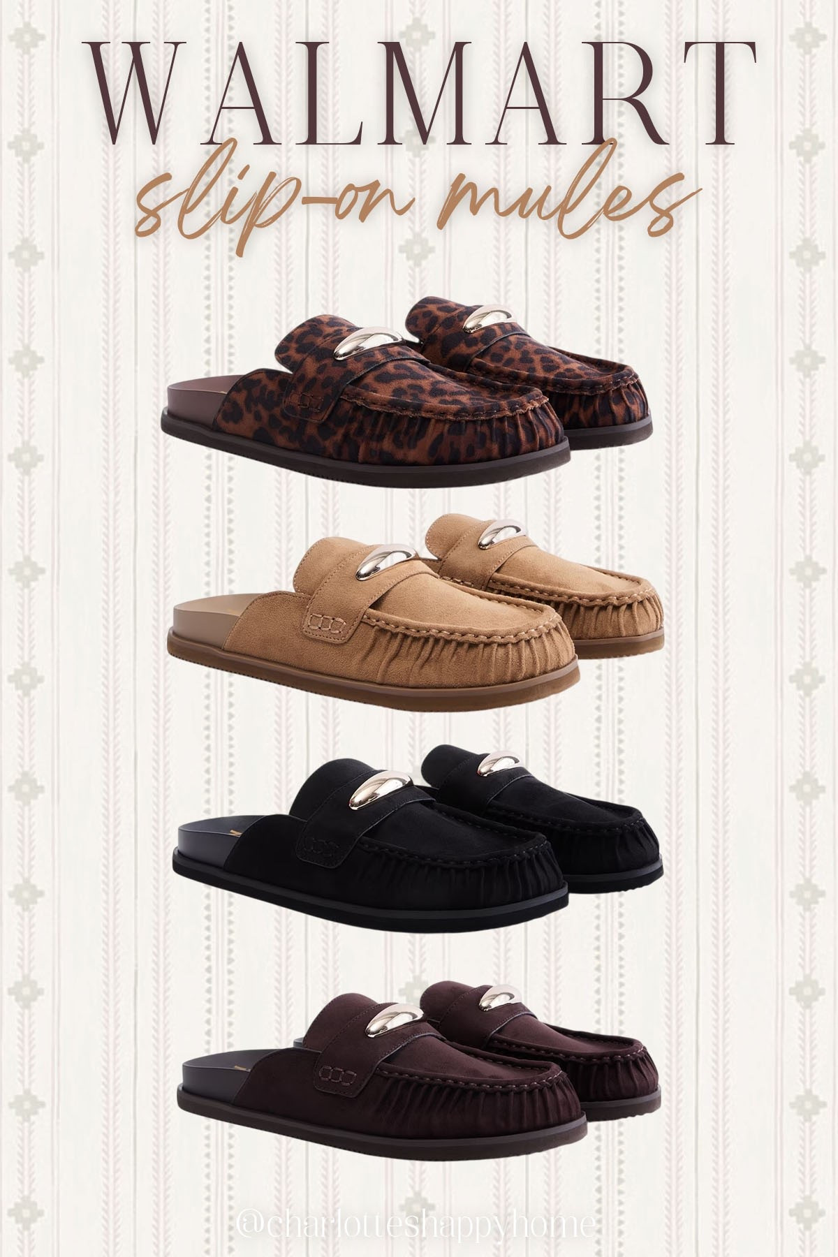 These new slip on mules are a major look for less and will become a fall staple! 

#walmartfinds

Walmart finds. Walmart fashion. Walmart new arrivals. Walmart fall shoes.

#LTKootd #LTKSeasonal #LTKgrwm