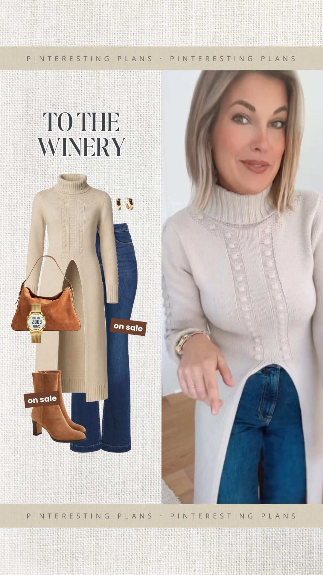 Small sweater. Size up in the jeans (they’re on sale for Black Friday!). I am in 8 tall. I might order another wash in 6 tall to compare. I am most often 4 tall.  

#LTKCyberWeek #LTKTall #LTKOver40