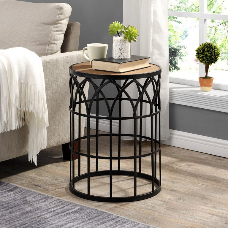 FirsTime & Co. Brown Fairmont Arch End Table, Farmhouse, Rustic, Round, Wood, 16 x 16 x 22 in - W... | Walmart (US)