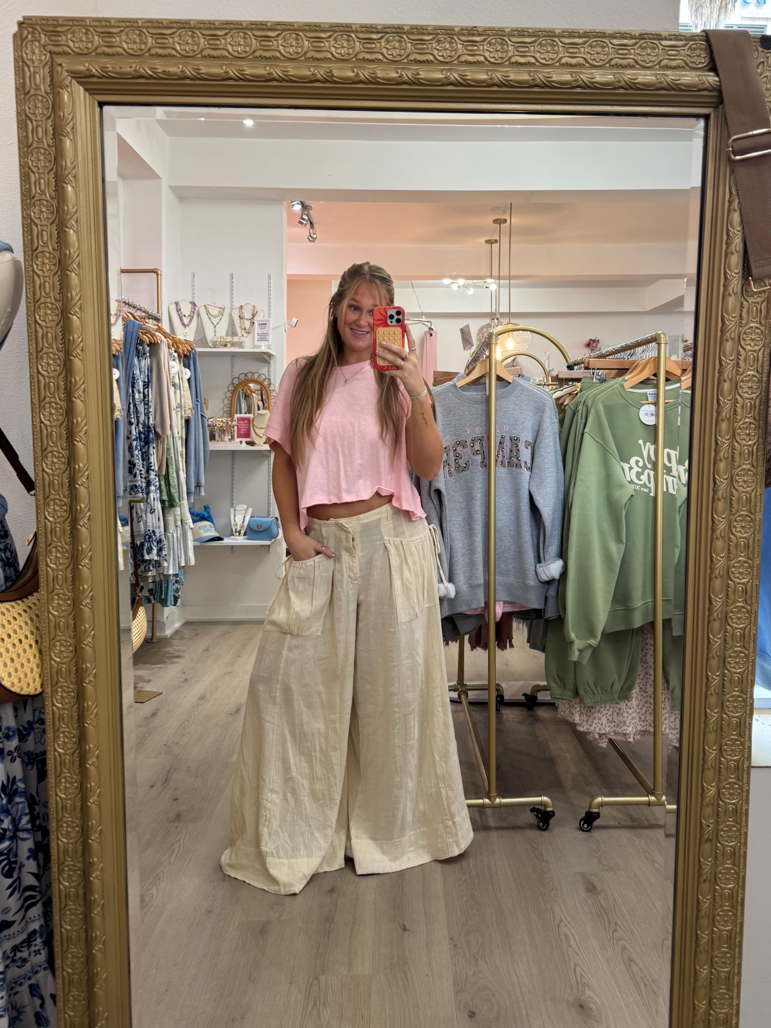 comfy & casual boho outfit ✨🫶🏼 these free people pants are my fav & on sale!! 

#LTKWorkwear #LTKSaleAlert #LTKootd