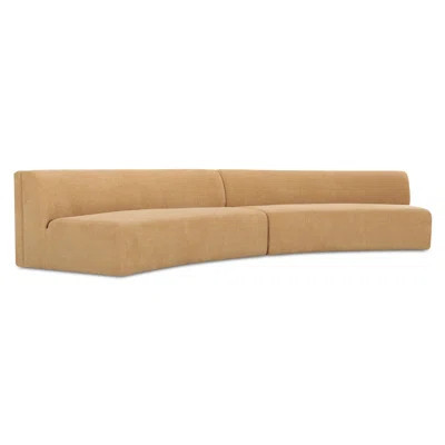 Naomi 3 Piece Concave Modular Sectional Dark Brown | Wayfair North America