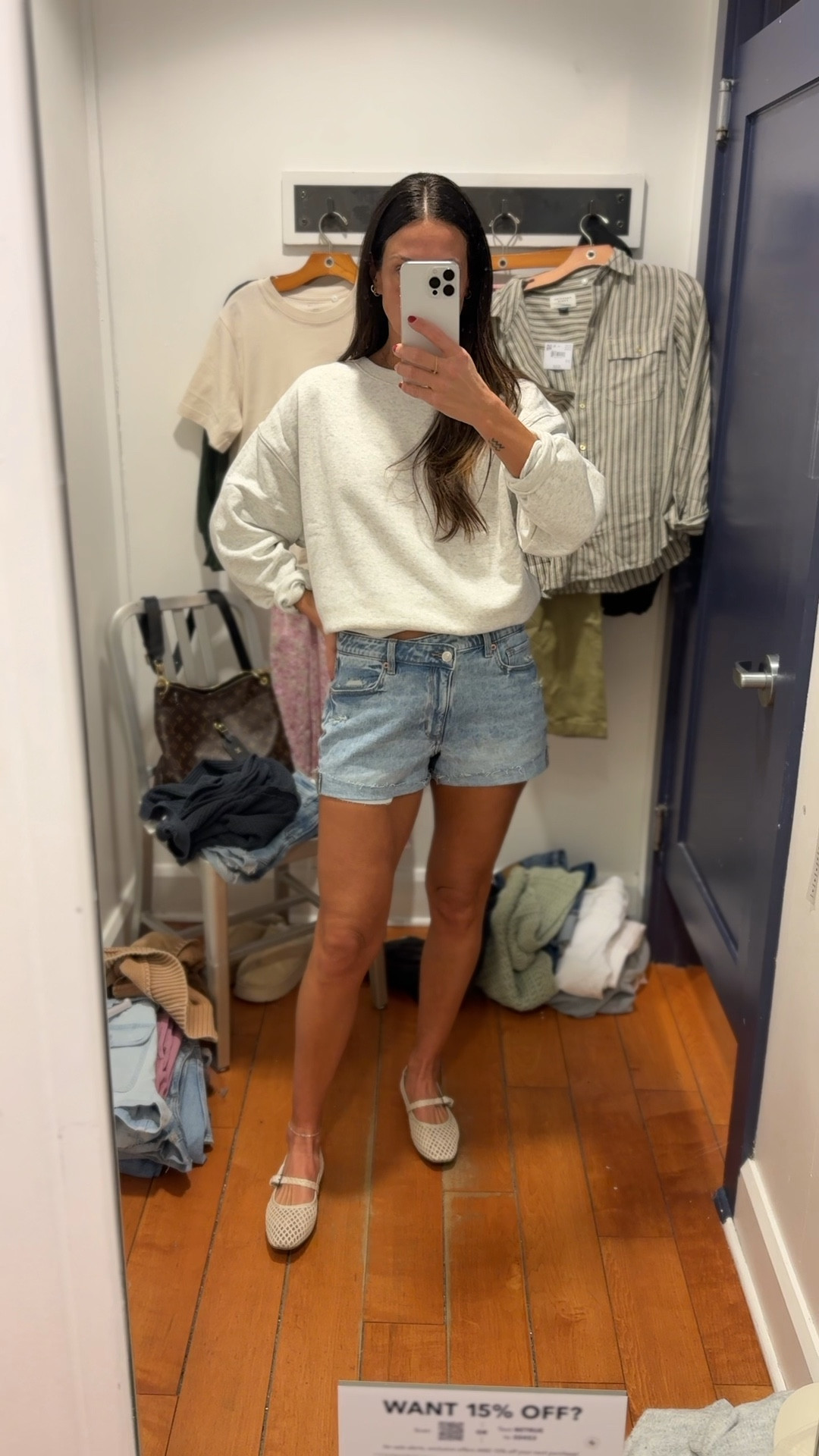 American Eagle spring and summer finds and on sale right now!! I always grab denim shorts as soon as I find good ones because they go fast, and these are gooood!! This crew is so soft. Love the casual look  

#LTKSaleAlert #LTKStyleTip #LTKFindsUnder50