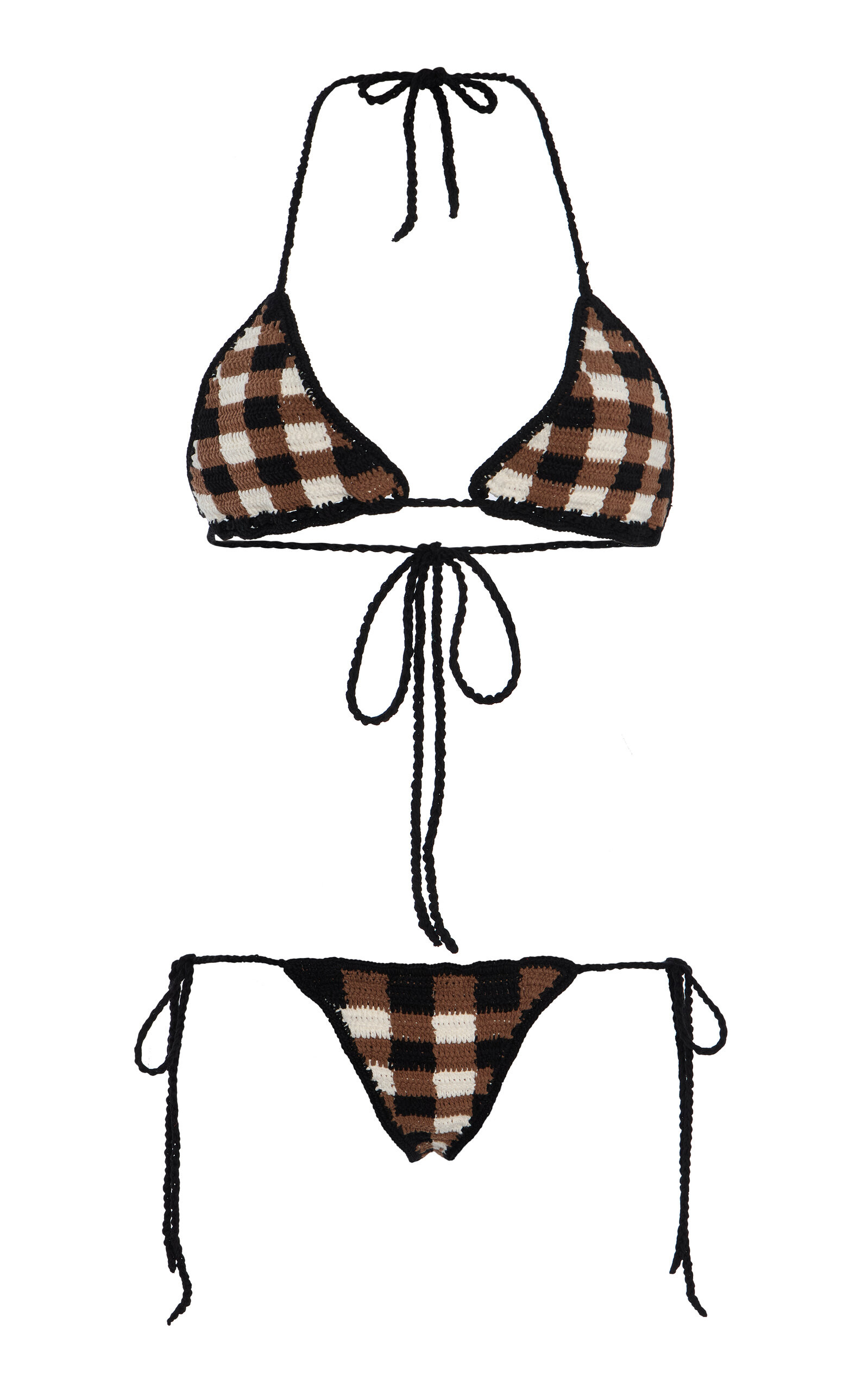 Exclusive Riviera Gingham Crochet Bikini Set | Moda Operandi (Global)