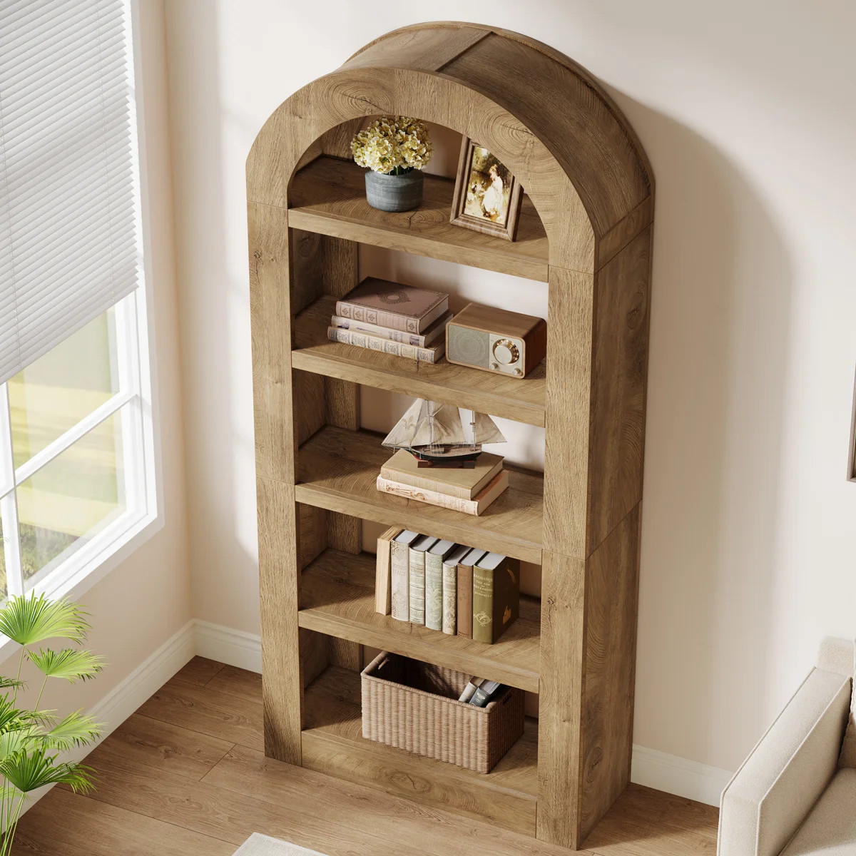 70.87" Tall Arched Bookcase | Wayfair North America
