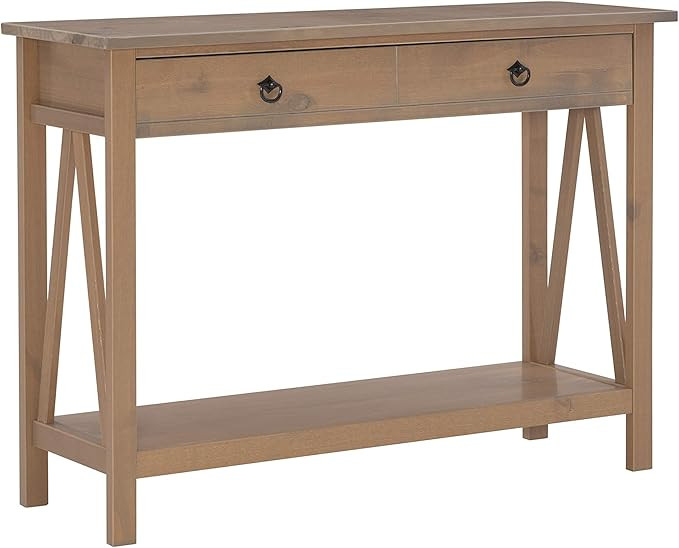 Linon Titian Driftwood Console Table, 42"W x 13.98"D X 30.7"H | Amazon (US)