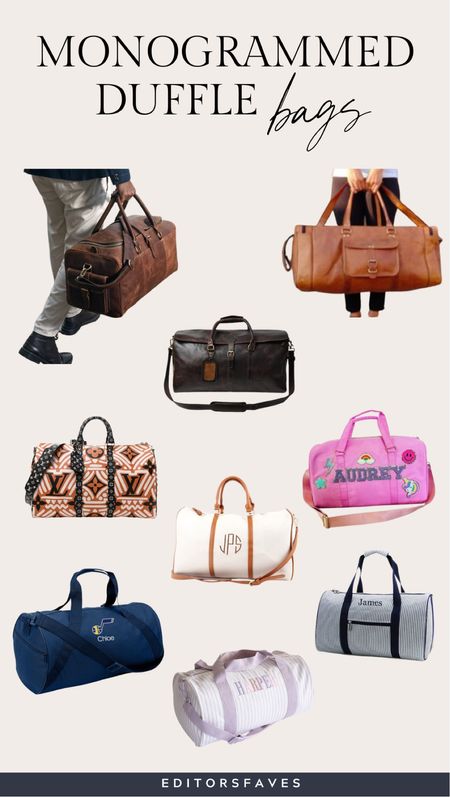 Monogrammed duffle bags guft guide for him and her! 

#LTKitbag #LTKGiftGuide