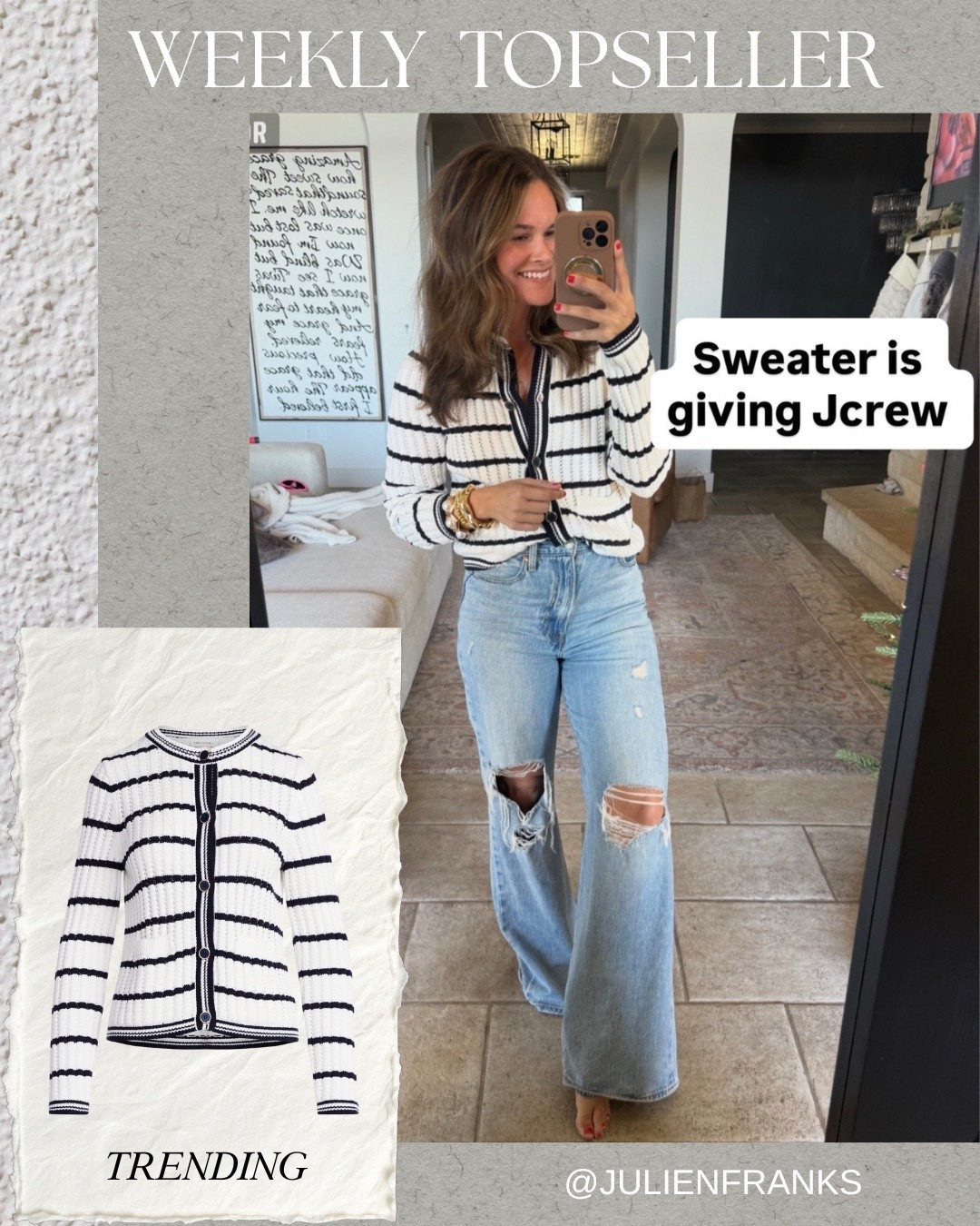 Weekly Topseller ✨ 
This Walmart sweater is so nice and reminds me of Jcrew! Similar jeans linked #casualoutfit #sweater #winteroutfit #walmartfashion 

#LTKFindsUnder50 #LTKOver40 #LTKootd