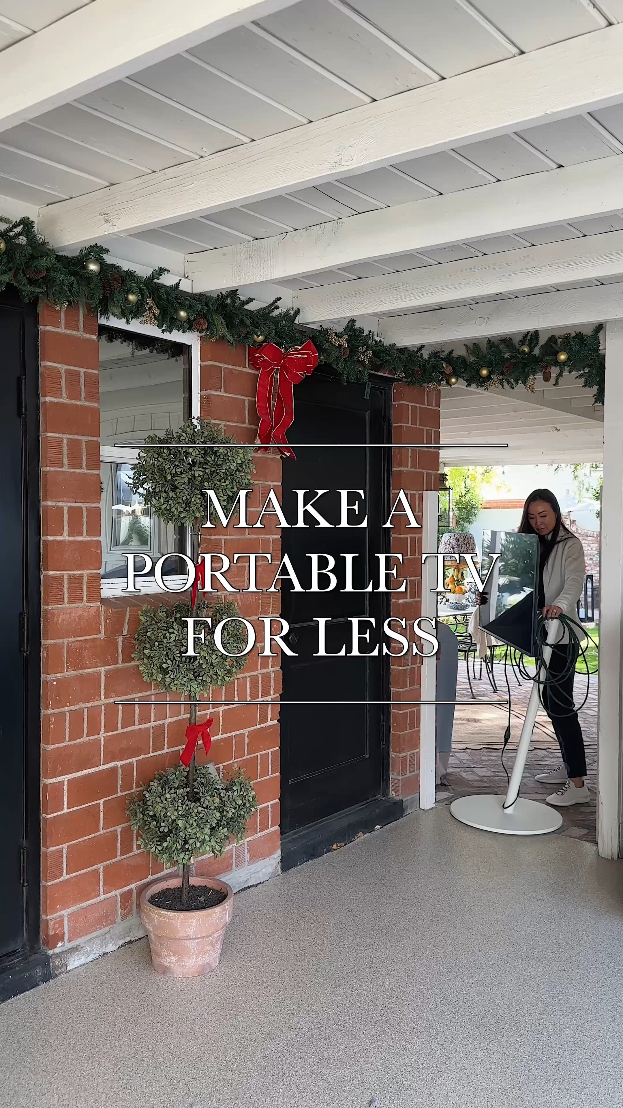 Portable TV for any space you want if you don’t need the bells and whistles of a touchscreen or making it go vertical I just used a lightweight, smart TV and found a beautiful stand. 

#LTKGiftGuide #LTKHome #LTKParties