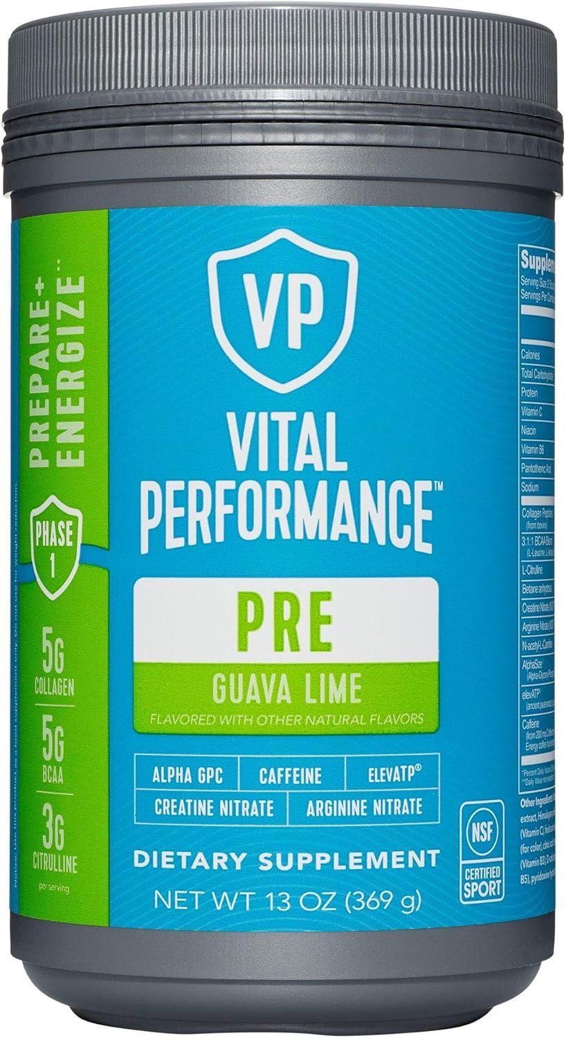 Vital Performance Pre-Workout Powder, NSF for Sport Certified, 5g Vital Proteins Collagen, Low Su... | Amazon (US)