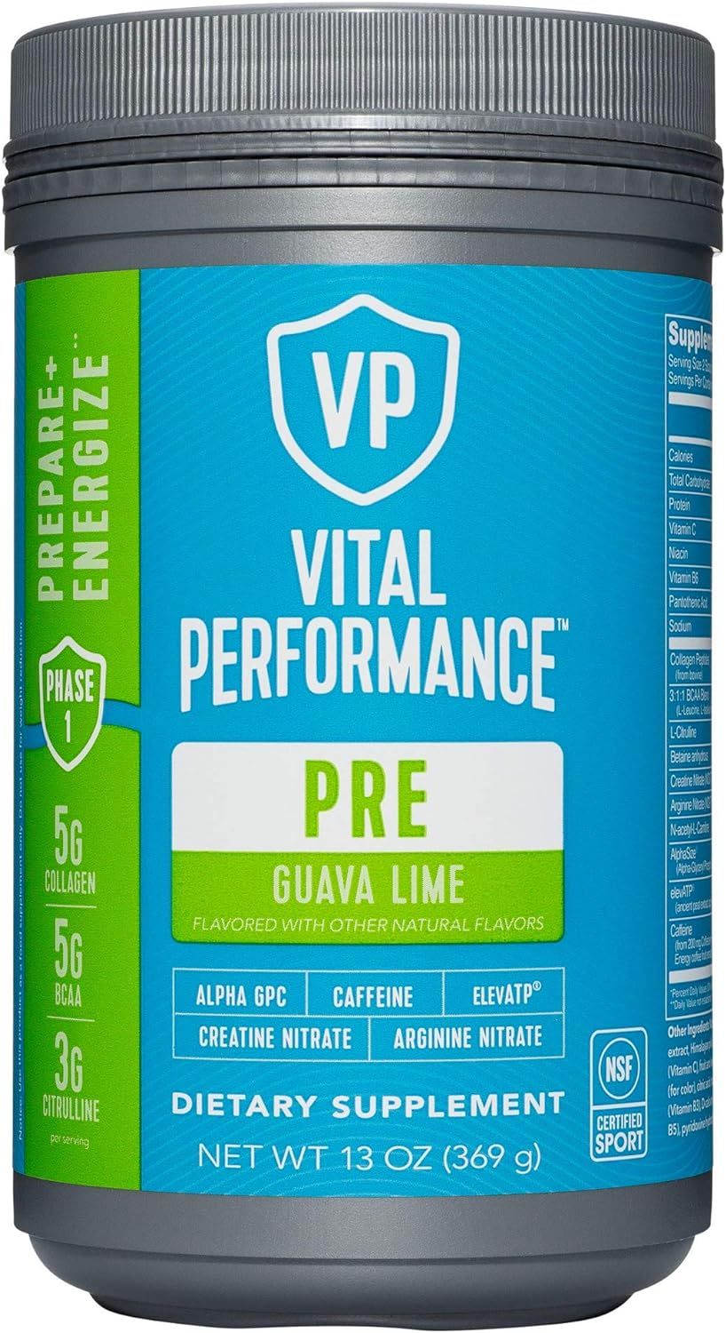 Vital Performance Pre-Workout Powder, NSF for Sport Certified, 5g Vital Proteins Collagen, Low Su... | Amazon (US)