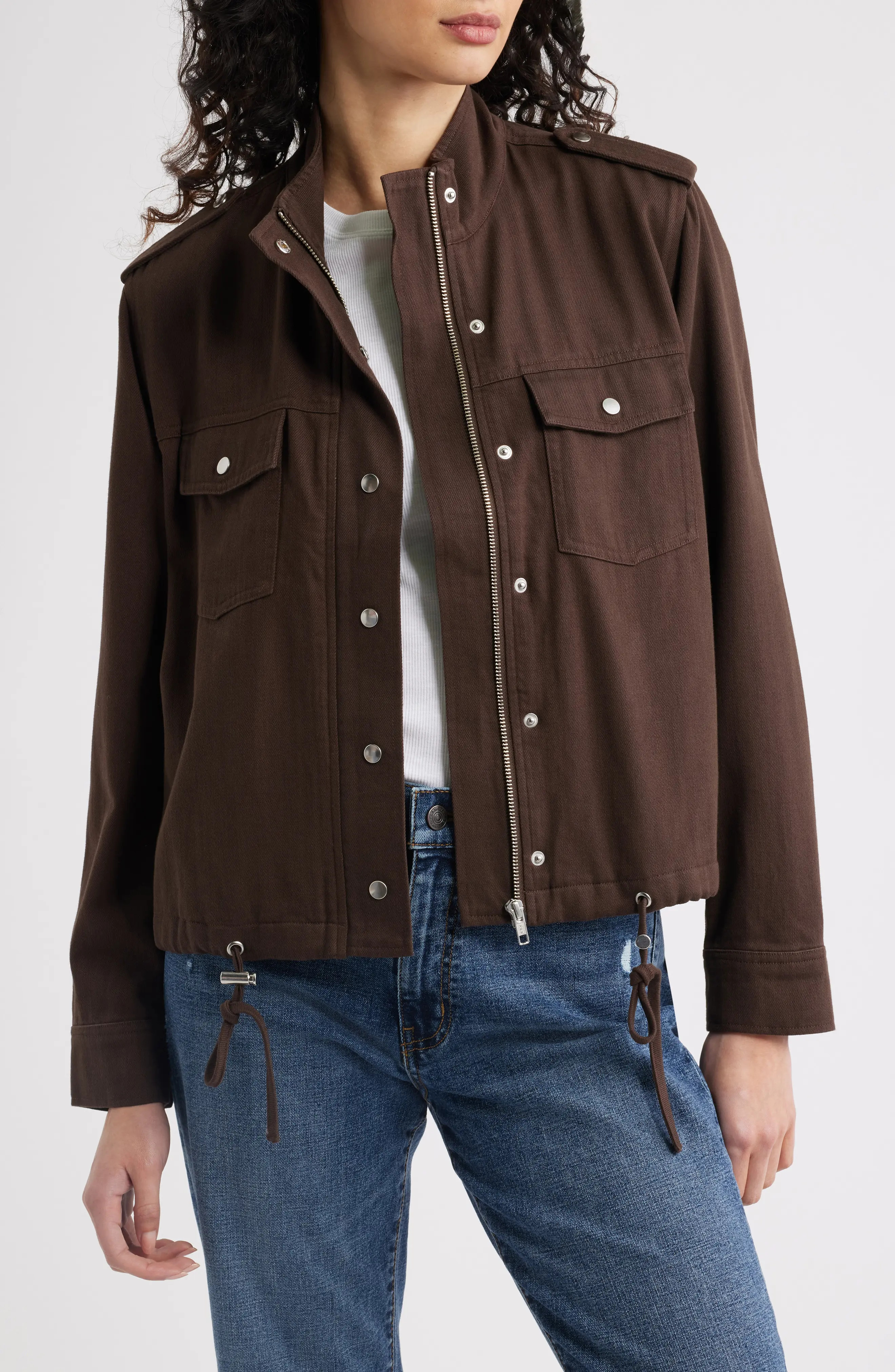 Rails Collins Cotton Blend Utility Jacket in Espresso at Nordstrom, Size X-Large | Nordstrom