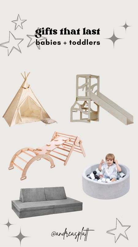 Silas has most of these things or at least a version of them. He got them all when he was 1 and still loves and uses them to this day! I thought it would be a good idea to share some gift ideas that give you a lot of bang for your buck! #toddlerchristmasideas #babychristmasideas #toddler #baby #playgym #climbinggym #ballpit #nugget

#LTKGiftGuide #LTKkids #LTKbaby