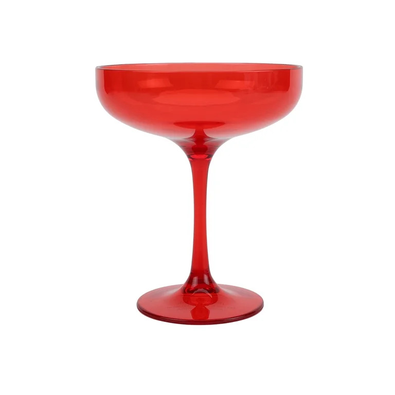 Just Feed Me by Jessie James Decker 13oz Coupe Glass, Red | Walmart (US)