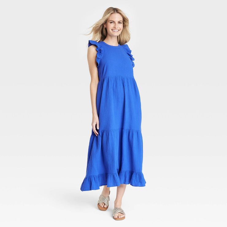 Women's Gauze Flutter Short Sleeve Dress - Universal Thread™ | Target