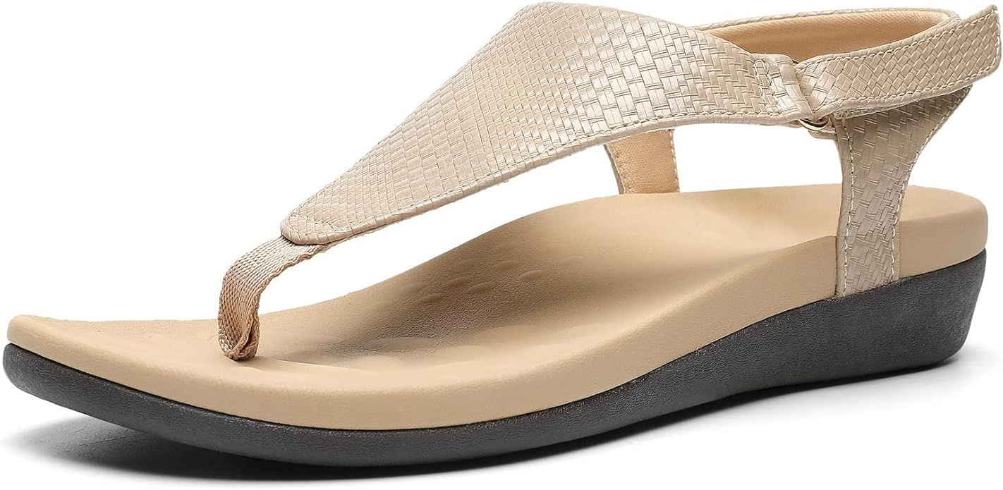 UTENAG Womens Arch Support Sandals Orthotic Adjustable Thong Flip Flops | Amazon (US)