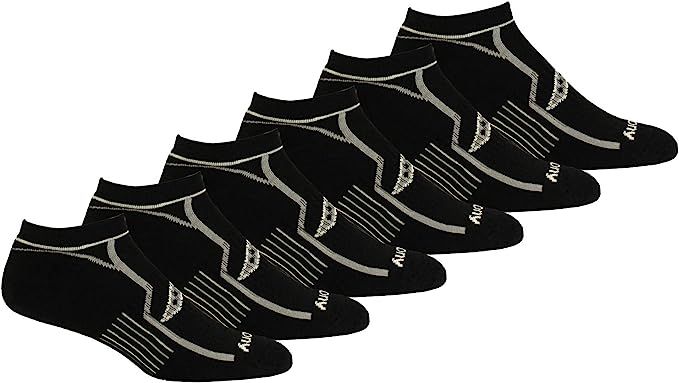 Saucony Men's Multi-pack Bolt Performance Comfort Fit No-Show Socks | Amazon (US)