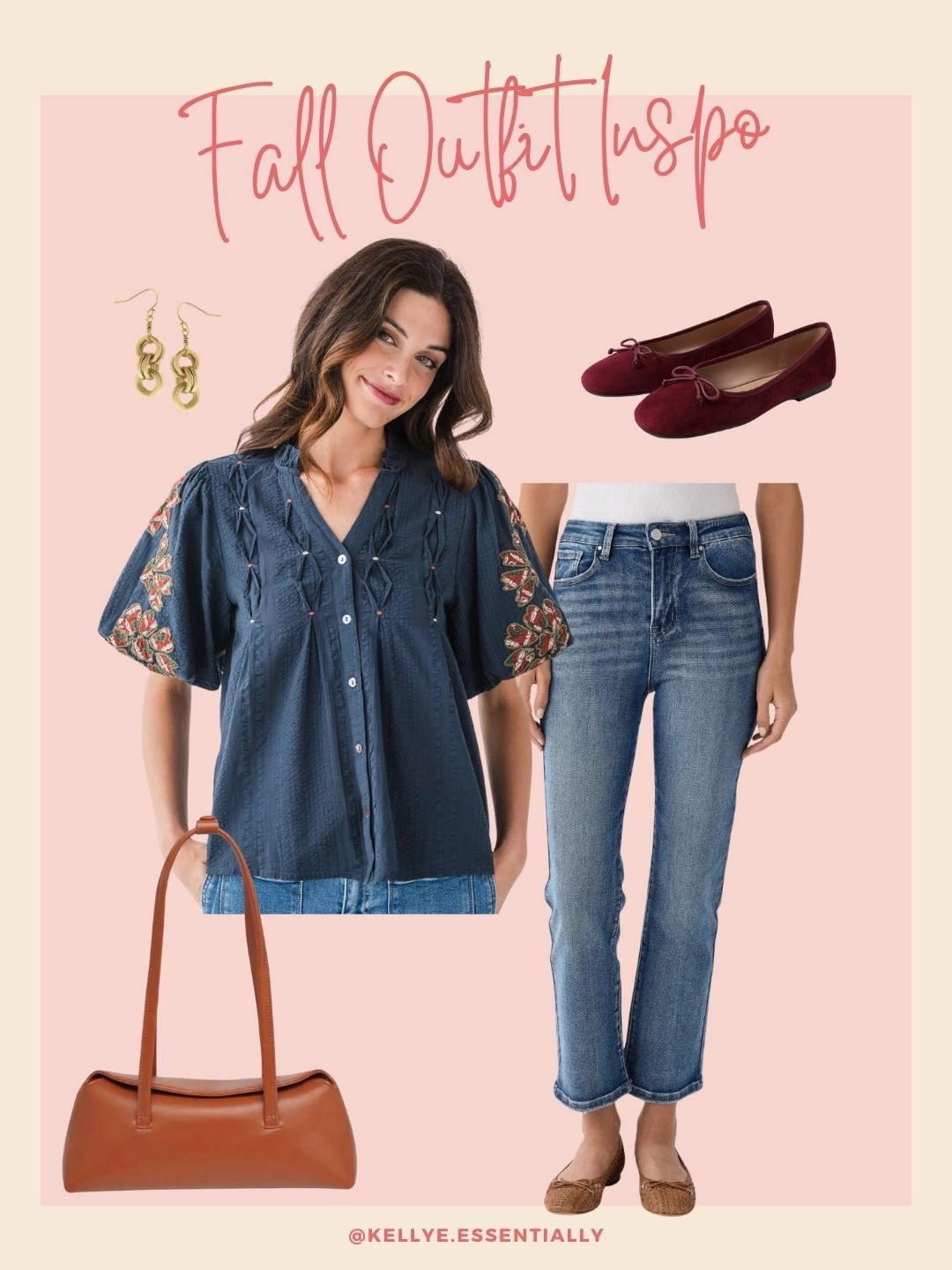 Looking for fall inspiration? Pair embroidered tops with classic denim for a timeless combo. Add cozy flats, statement earrings, and a structured leather bag for the perfect finishing touch.

#LTKSeasonal #LTKStyleTip #LTKFindsUnder100