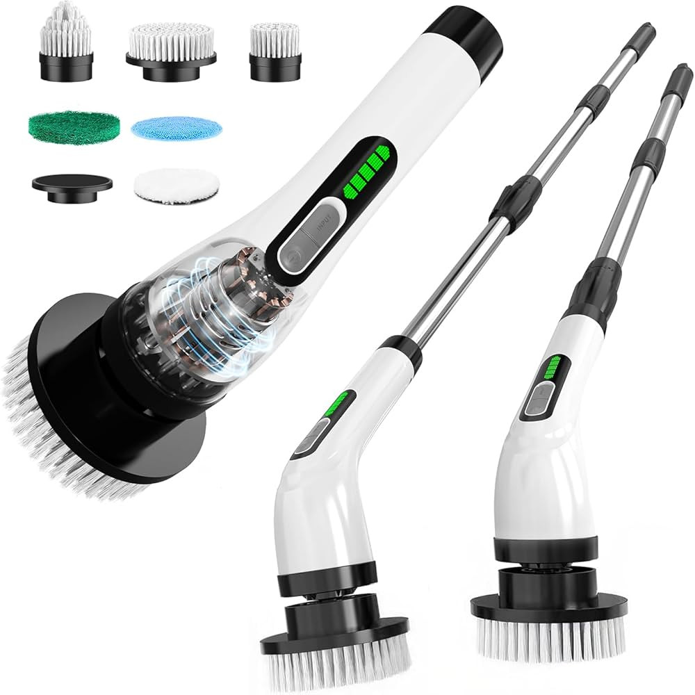 Electric Spin Scrubber for Cleaning Bathroom: Cordless Power Shower Scrubber - Electric Cleaning ... | Amazon (US)